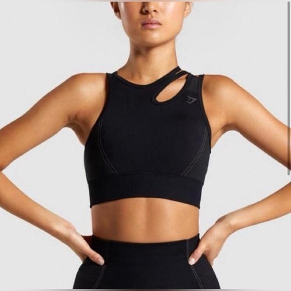 Gymshark Black Sports Bra - Picture 1 of 8